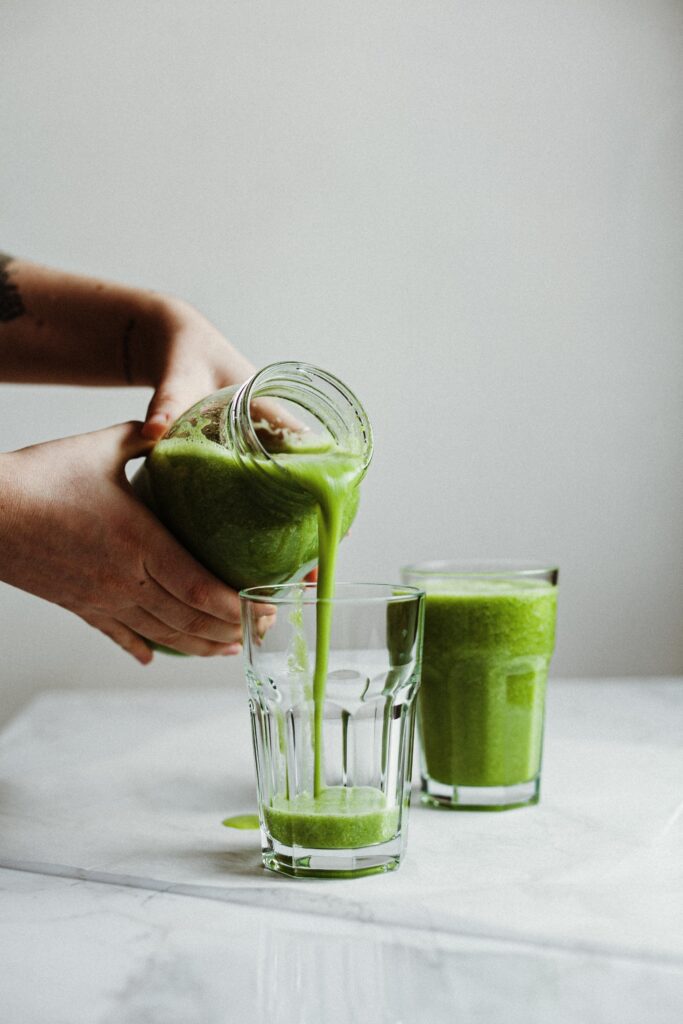 Daniel Hewes East Hampton Green Eating Smoothie